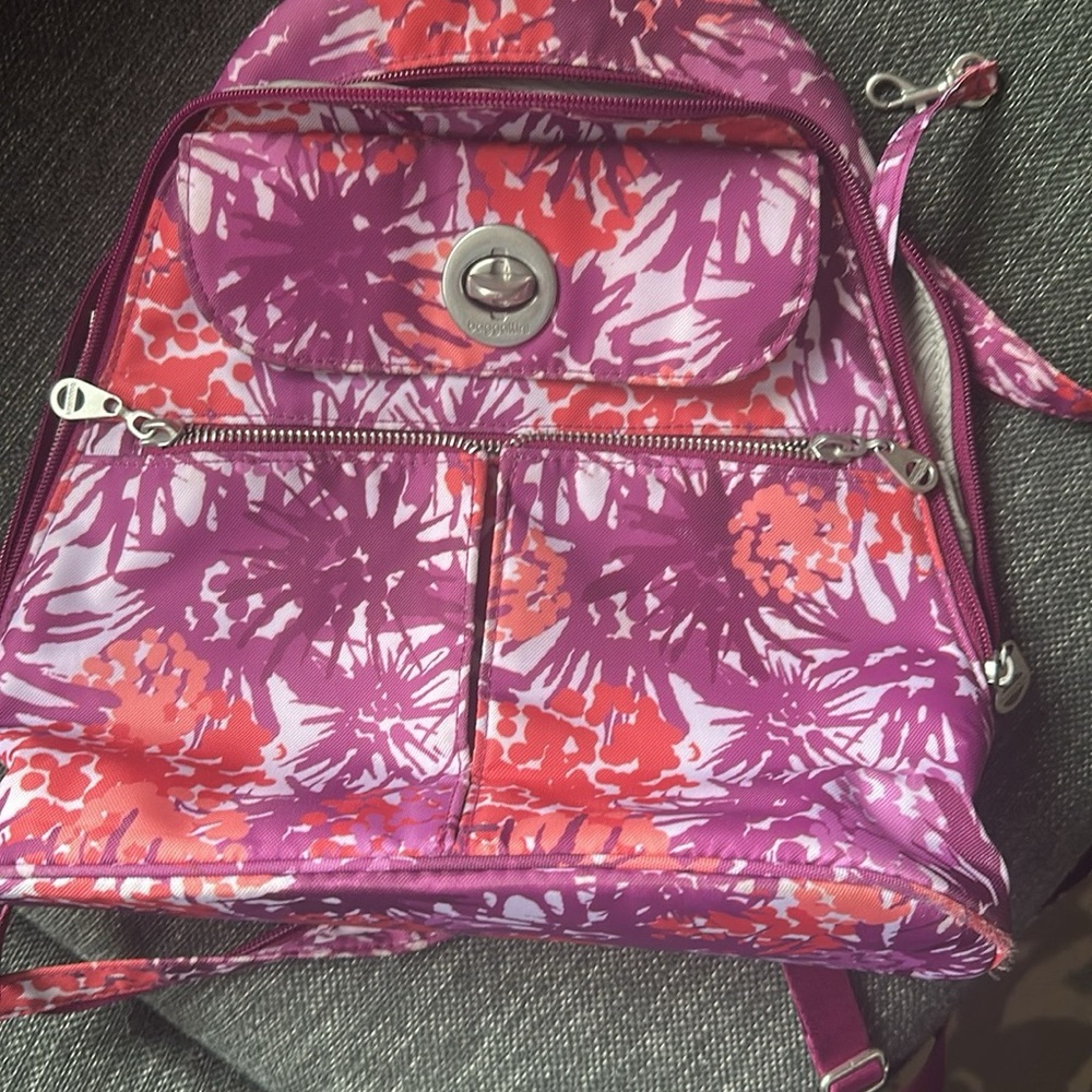 Floral Pink and Purple Women's Backpack